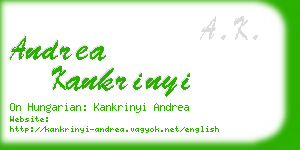 andrea kankrinyi business card